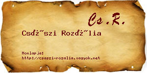 Császi Rozália névjegykártya